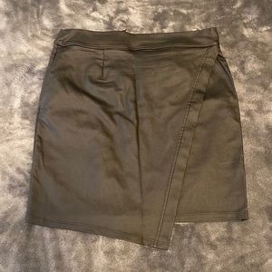 Black Faux Leather Mini Skirt